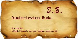 Dimitrievics Buda névjegykártya